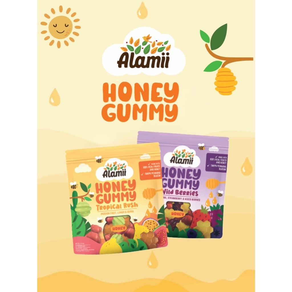 

ALAMII Honey Gummy 40g - Wild Berries / Tropical Rush - Cemilan Anak