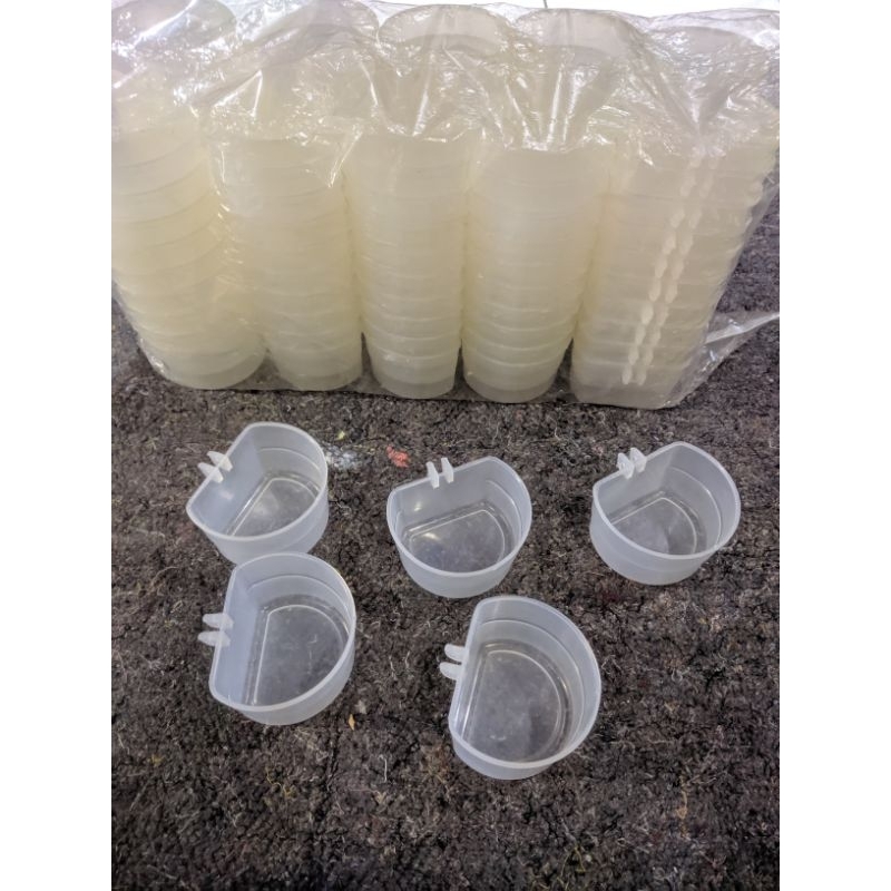 Grosir Cepuk Tempat Pakan Minum Burung Lentur D1 (Isi 100)