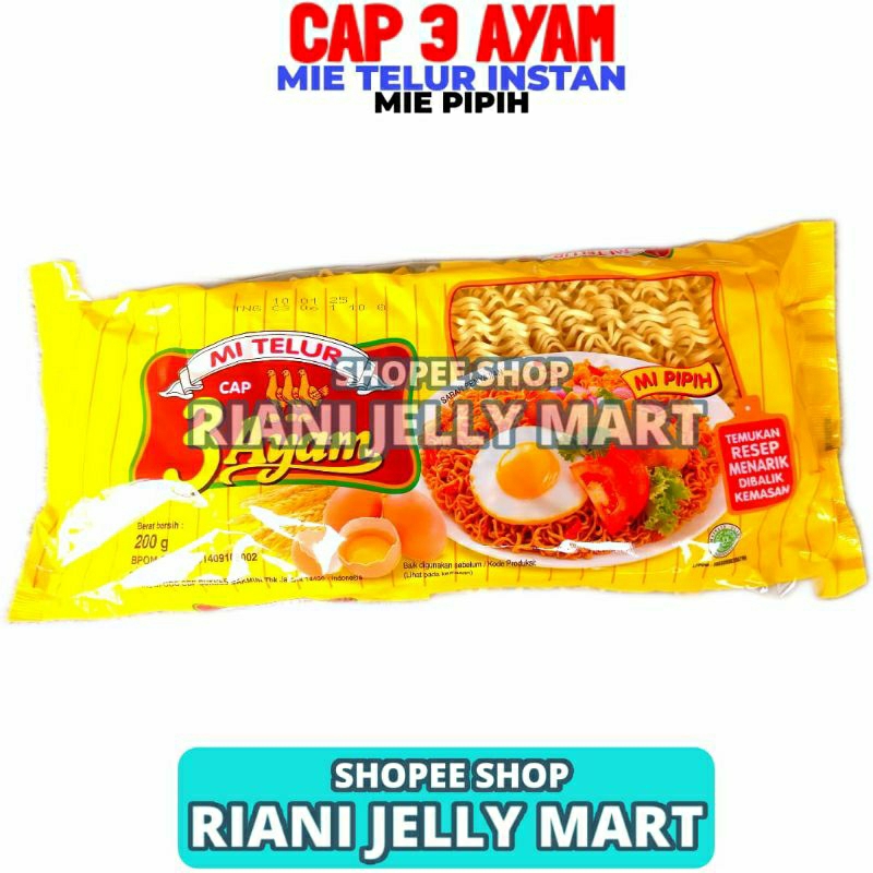 

Mie Telur Instan Goreng 1 Bungkus Isi 200 Gram