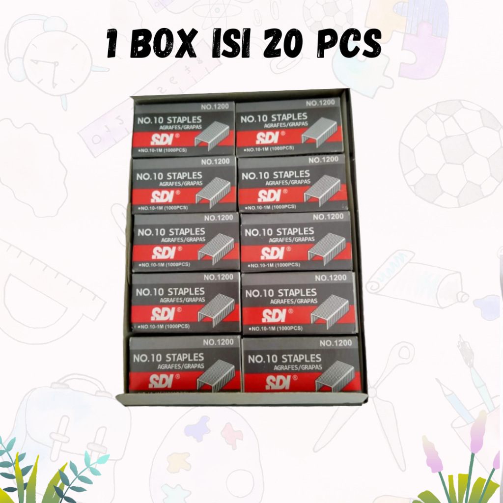 

Isi Staples SDI NO 10 1200/Isi Staples SDI No 10/Isi Staples kecil (1 BOX ISI 20 PCS)