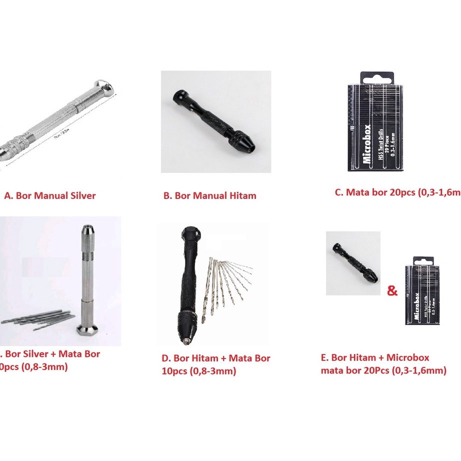 TERMURAH Bor Tangan Mini Micro Bor PCB Twist Micro Drill