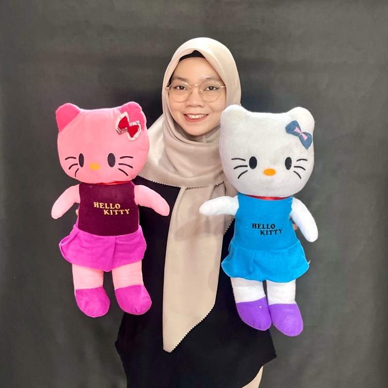 Boneka hello kitty ob tegak berdiri lucu boneka karakter kucing hellokitty kurnia kado