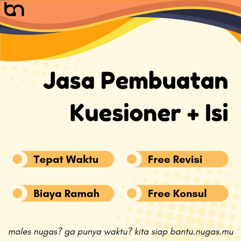 JASA PEMBUATAN KUESIONER DAN JASA ISI KUESIONER JASA RESPONDEN