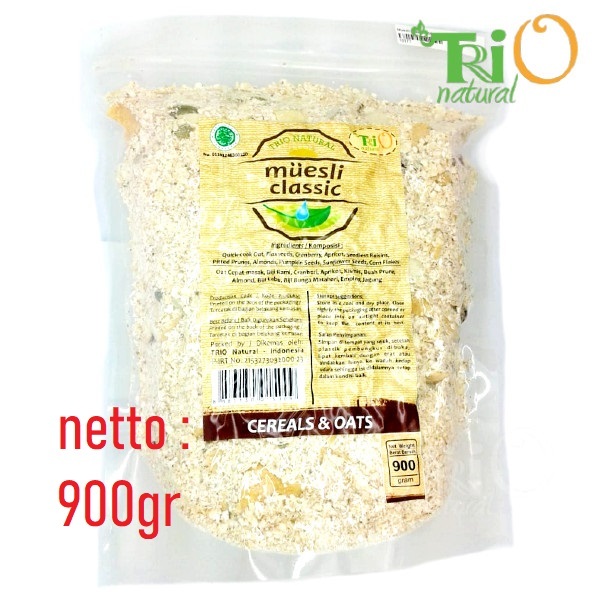 

TRIO NATURAL Muesli Classic 900gr _ Plus Seeds & Dried Fruits