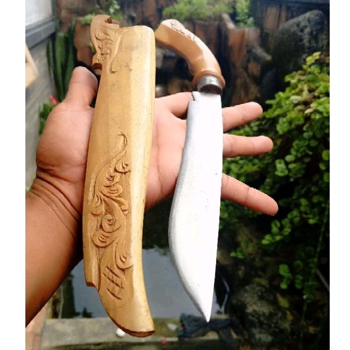 Termurah Pisau Dapur Pisau Sayur Kupas Buah/Pisau Sarung Kayu Rasamala