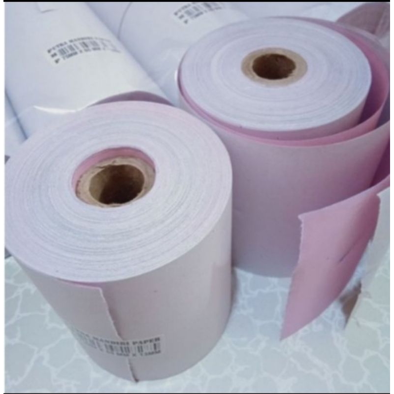 

Ay00! 10 roll kertas struk/kasir NCR 2Ply 75x60mm (putih,merah)