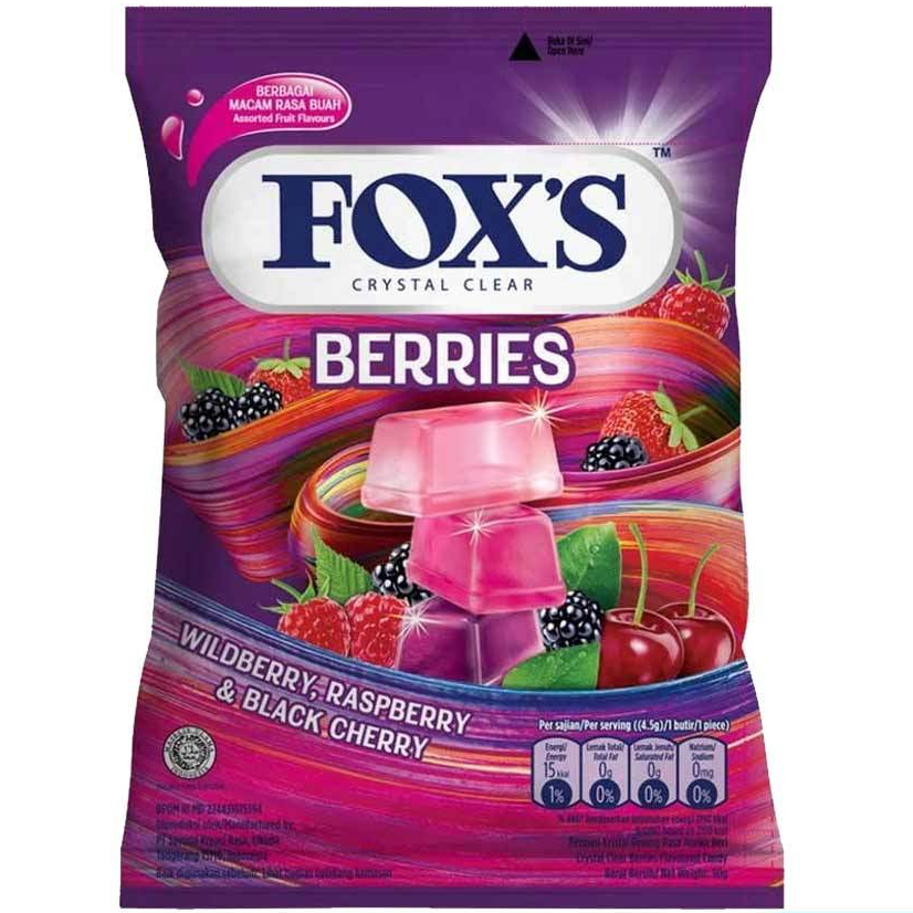 

FOX'S Candy Crystal Clear Berries 90gr