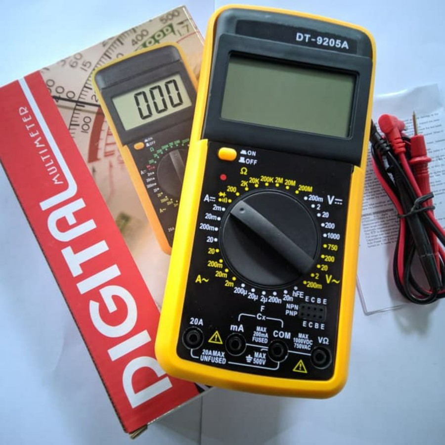 Multitester Digital DT-9205A Multimeter Mini Digital Multi Tester Avometer Digital DT9205A Tester
