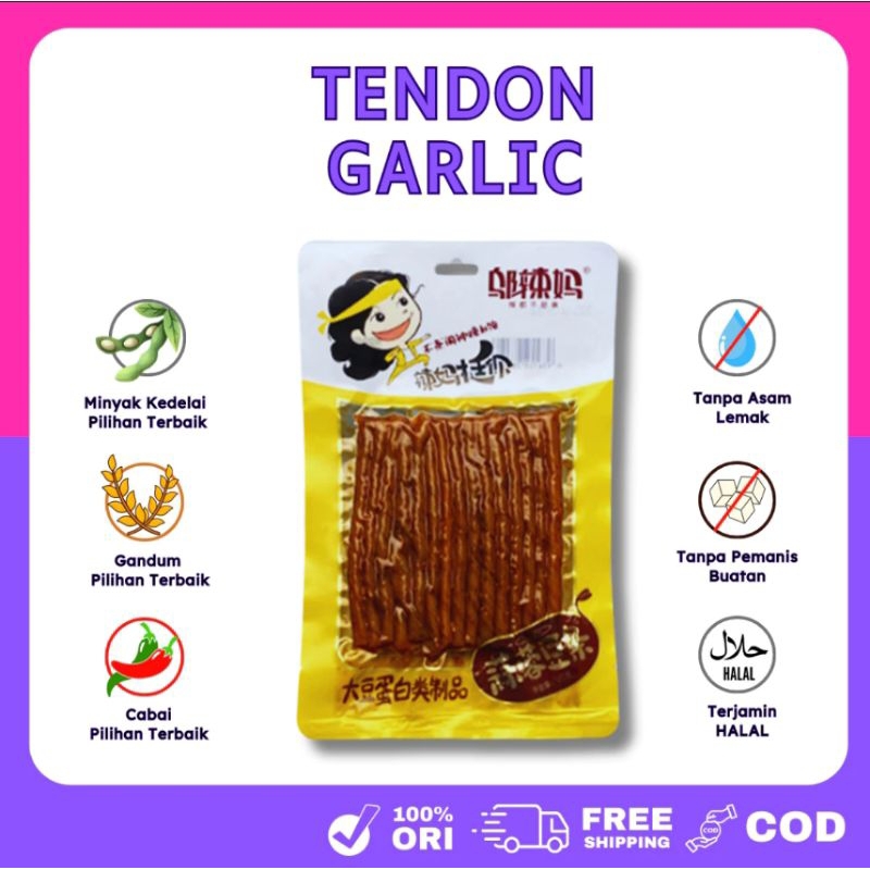 

Latiao 100Gr HALAL Wulama Gluten Latiao Garlic Stick/Bawang Putih Pedas Camilan Makanan Vegetarian