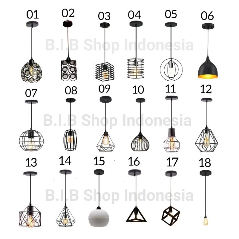 Lampu Gantung Lampu Hias Modern Minimalis Industrial Dekorasi Rumah Cafe