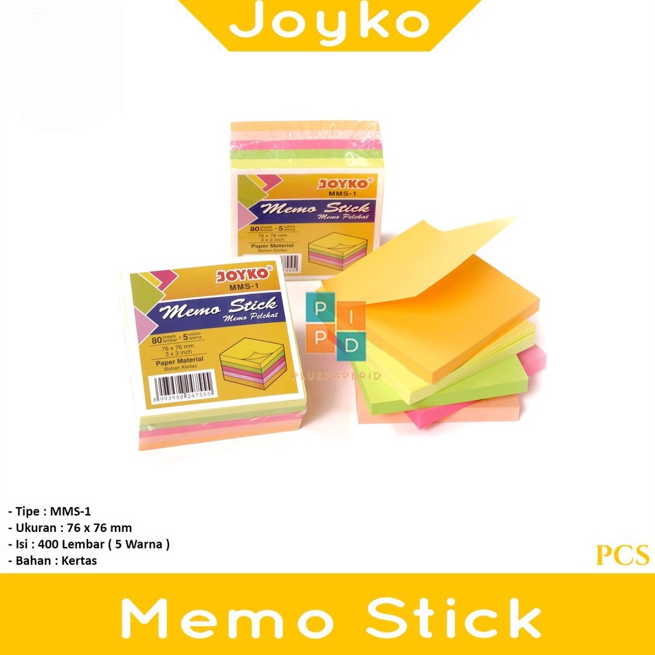

Paling Terbaru JOYKO Memo Stick MMS1 Kertas Warna Pack