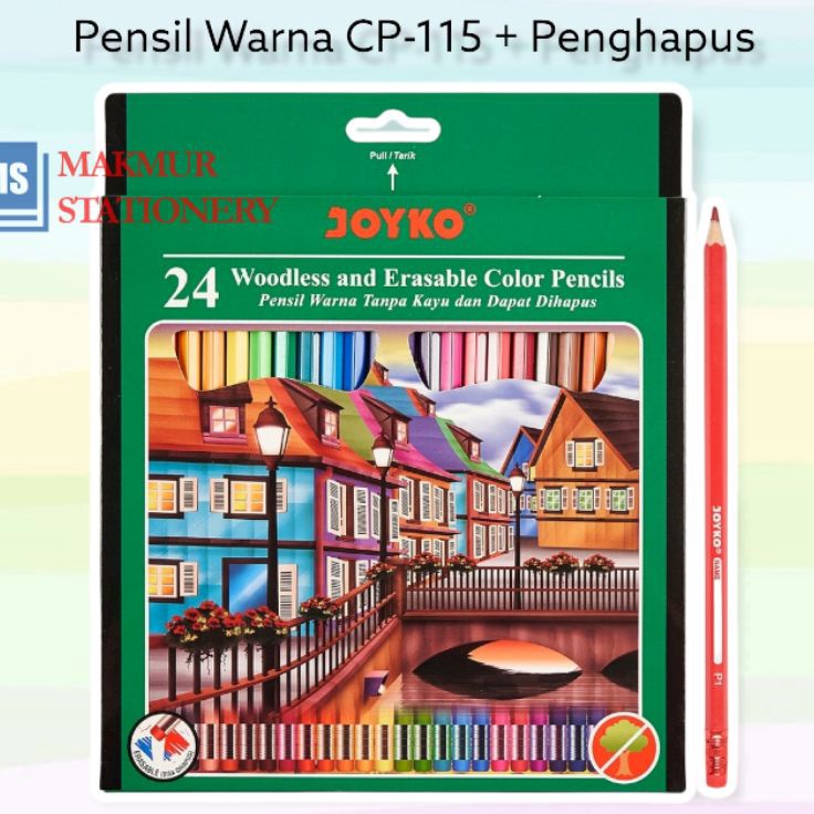 

Kirim Populer Pensil Warna Joyko Panjang 24 Warna Penghapus CP 115