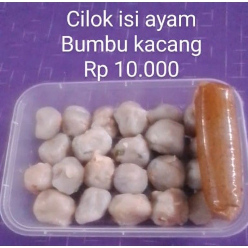 

Cilok bumbu kacang isi ayam suwir 20 biji+