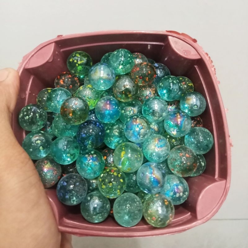 100pcs Keleci Gundu Kelereng Bintik Biji Wijen