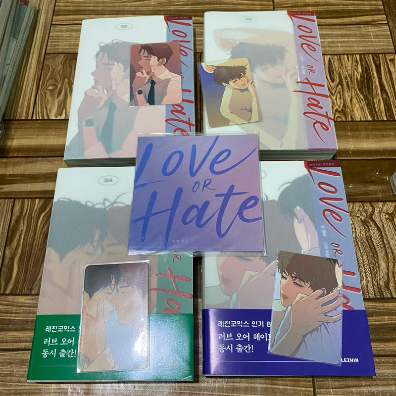 LEZHIN MANHWA / BOOK LOVE OR HATE WITH PHOTOCARD FULLSET (KR Version)