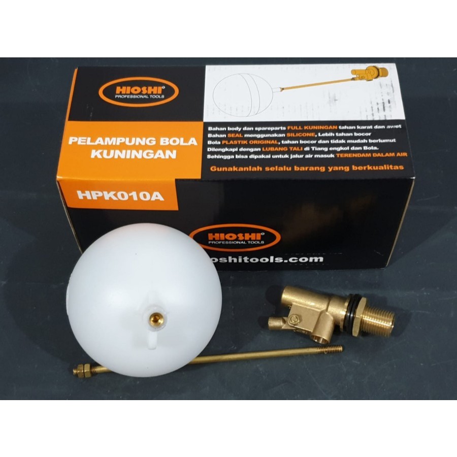 Pelampung Bola Kuningan 1/2"Hioshi