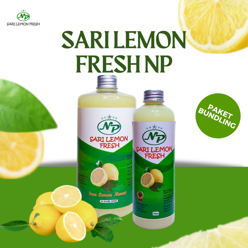 

BPOM Paket Bundling 500 Ml 250 Ml Sari Lemon Fresh NP Jus Lemon Halal
