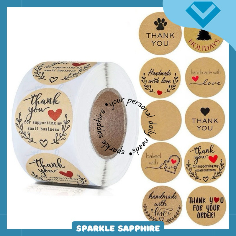 

[PART 3] STICKER THANKYOU 1 Roll (500 PCS) Stiker Label Makanan Thankyou For Your Order Stiker Packing Stiker Terimakasih Sticker Thank You Happy Birthday