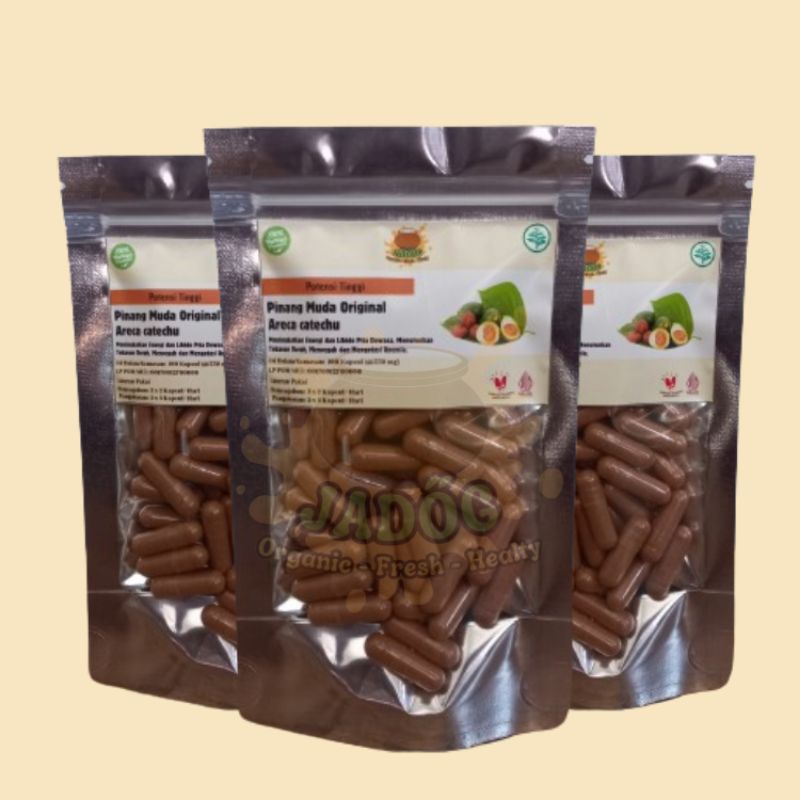 Kuat  Kapsul Pinang Muda Original 100% Berisi Serbuk Pinang Muda untuk Pria Booster