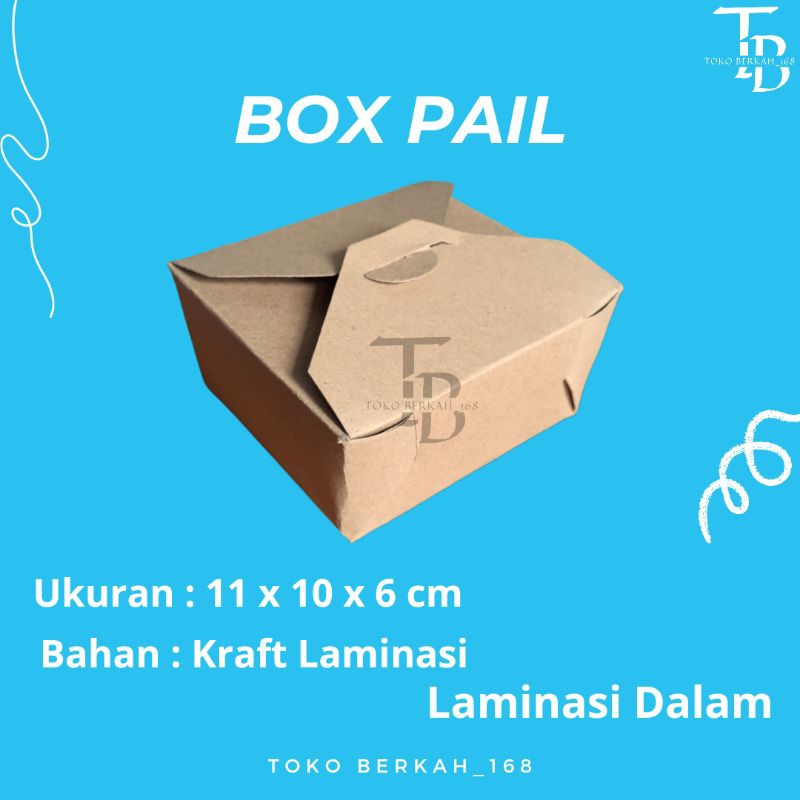 

(ISI 10 PCS) DOS / DUS KRAFT BOX PAIL / DOS KRAFT SIZE M LAMINASI / DUS KOTAK PAIL