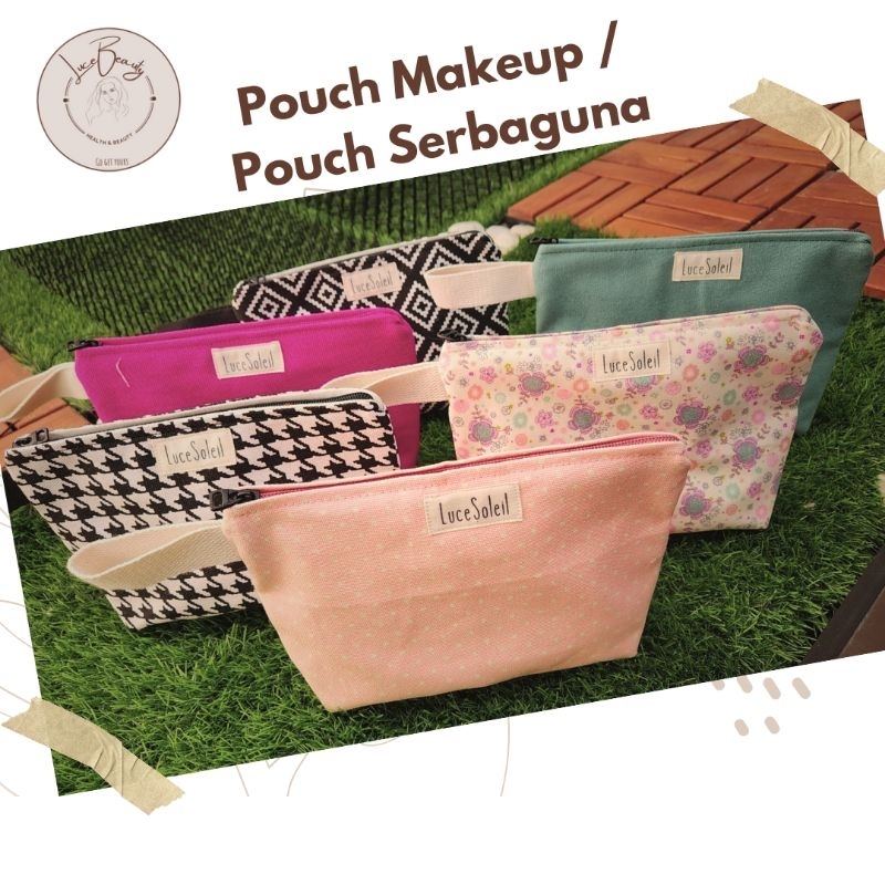 LUCESOLEIL - Pouch MakeUp/pouch kosmetik/pouch serbaguna/tempat make up/tempat makeup/wadah makeup/w