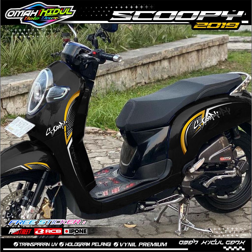 STRIPING VARIASI HONDA SCOOPY 2019 / STICKER LIST MOTOR SCOOPY 2019