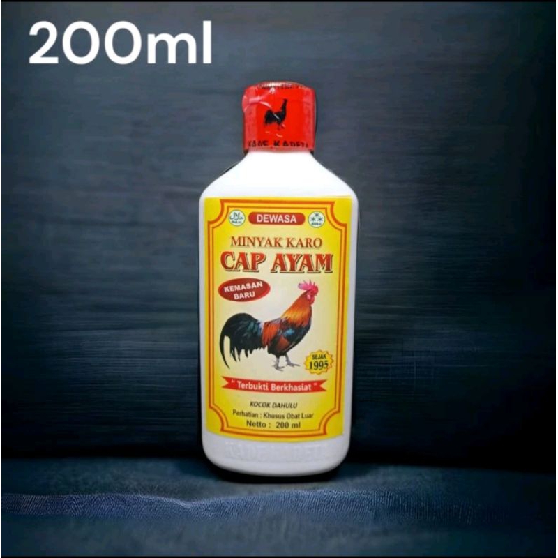 Minyak karo cap ayam 200ml (DEWASA)