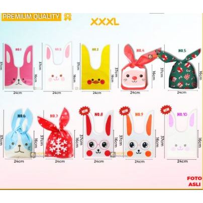 

Ready Oke] [5] Packing Rabbit Uk.XXXL/ Plastik Cookies Kemasan Lucu kelinci
