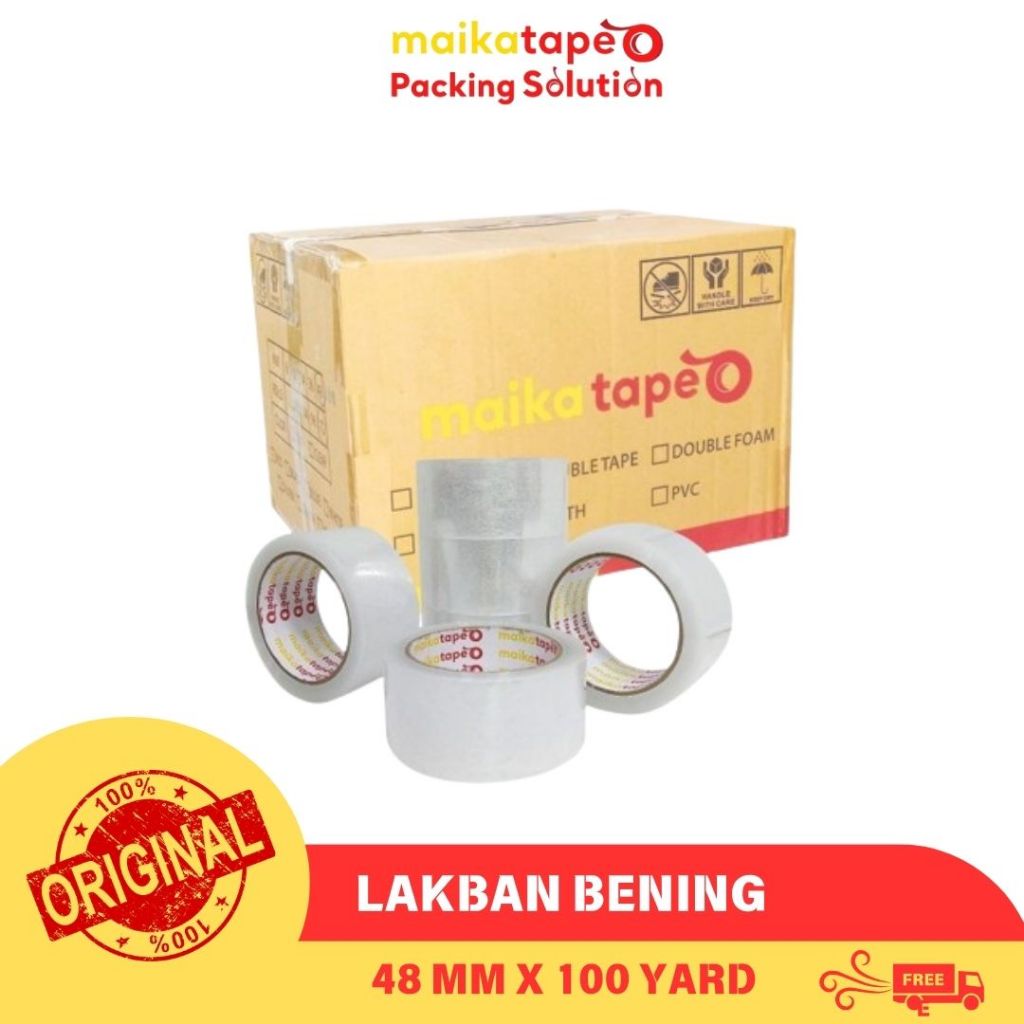 

OPP TAPE / LAKBAN BENING MAIKATAPE 48MM x 100 YARD (1 BOX)