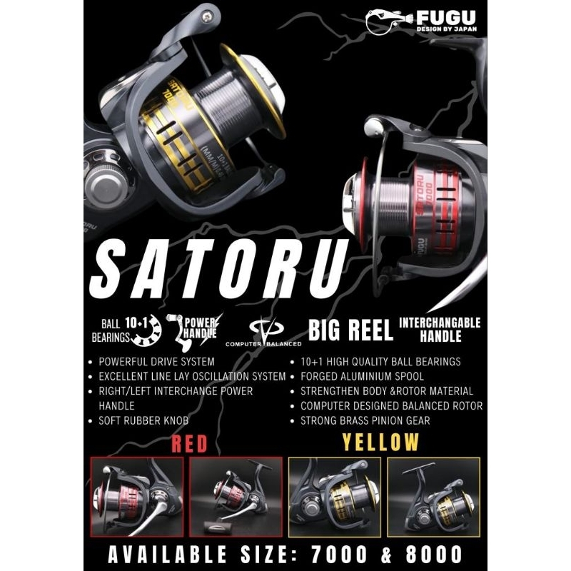 REEL SPINNING FUGU SATORU 7000 8000 POWER HANDLE