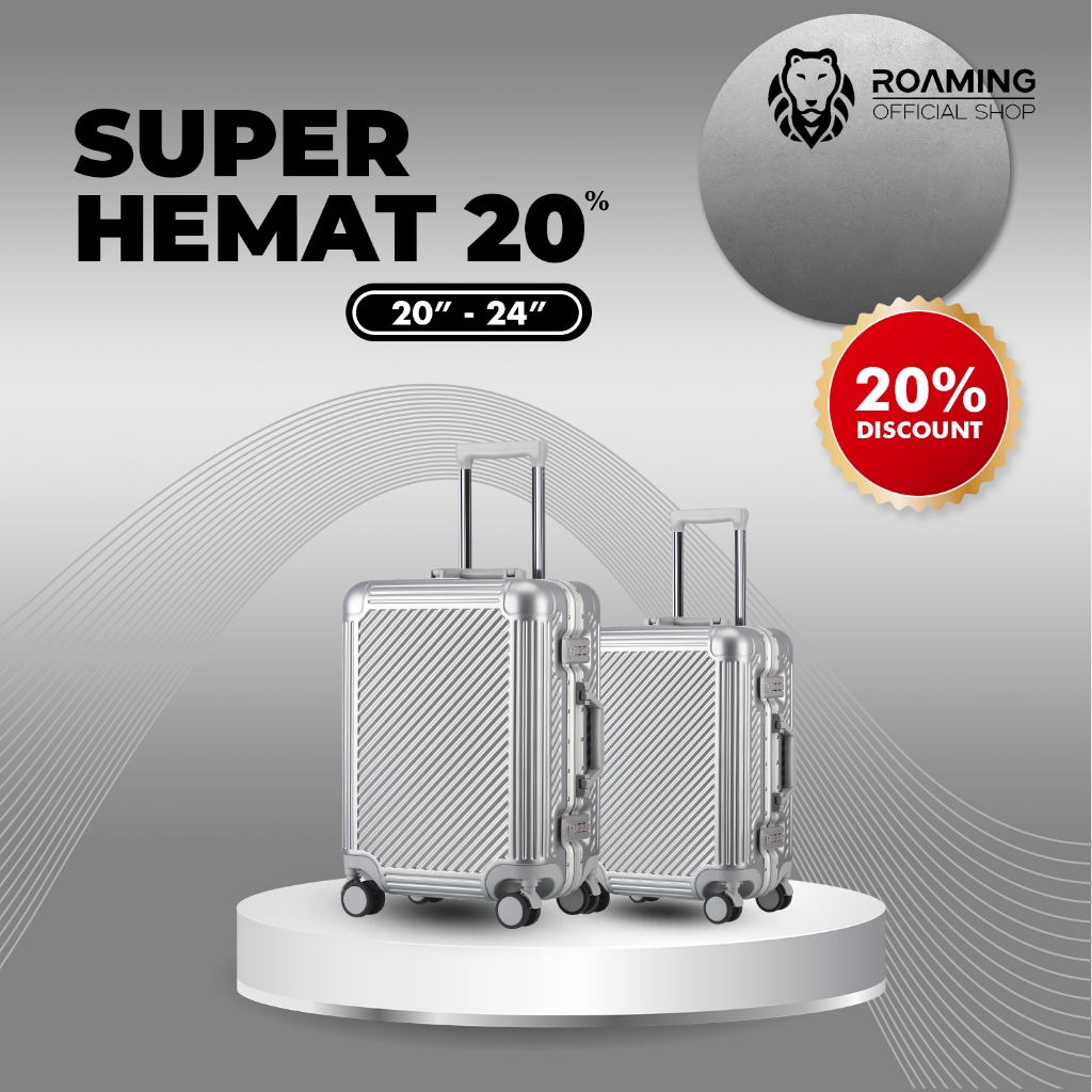 [SET] Roaming Koper Kabin & Bagasi R017 20 Inch + 24 Inch