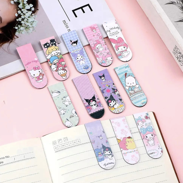 

[ISTY] [1PACK ISI 3 PCS] PEMBATAS BUKU MAGNET MOTIF SANRIO/ PEMBATAS BUKU MAGNET MOTIF MOMO/ MAGNETIC BOOKMARK