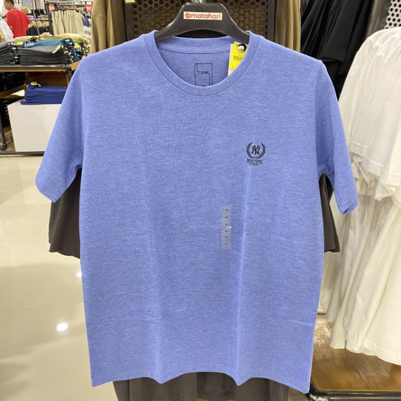 Kaos Polos Lengan Pendek Merk T-Zone Kaos Oblong Crewneck V Neck Bahan Katun Adem Banyak Pilihan War