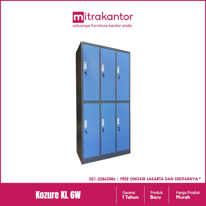 Locker Besi Kantor Kozure KL 6W Terbaru Murah