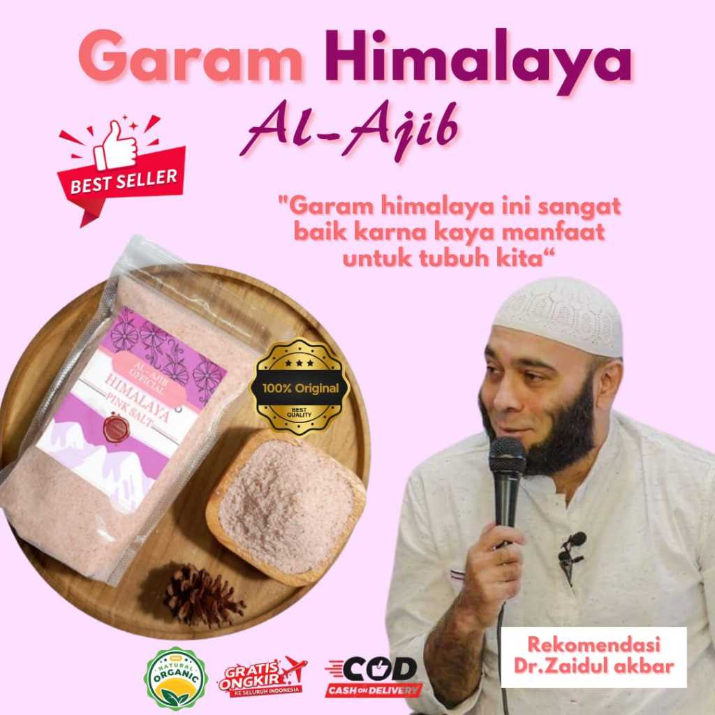 

garam himalaya pinksalt ukuran 500 gram baik untuk kesehatan