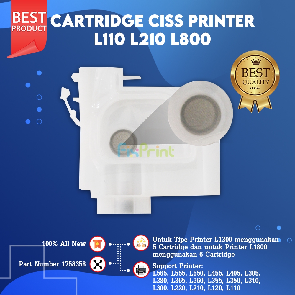 Cartridge Tinta CISS Infus Epson L550 L555 L565 Printer L120 L360 L110
