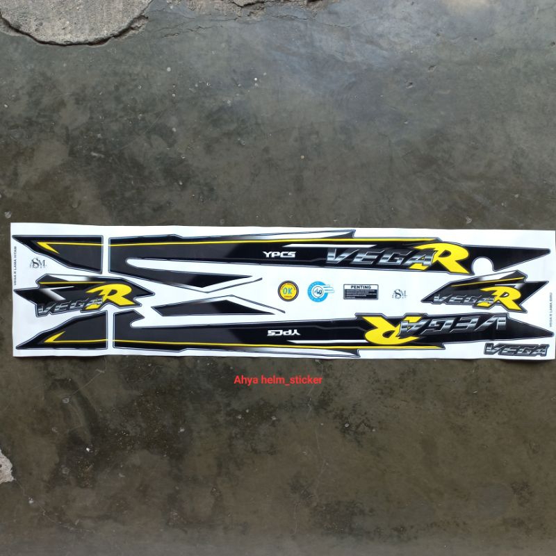 Sticker striping motor yamaha vega r lama custom model fiz r 97 printing cutting tahan pernis