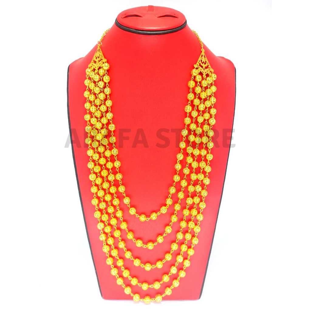 SRIKANDI_STORE - Kalung Dubai India - Kalung Dubai Panjang - Kalung Dubai Lapis Emas 24K - Kalung Du