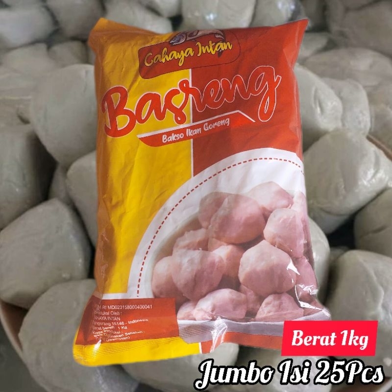 

Basreng Mentah 1Kg Cahaya Intan Baso Goreng Ikan Jumbo 25pcs