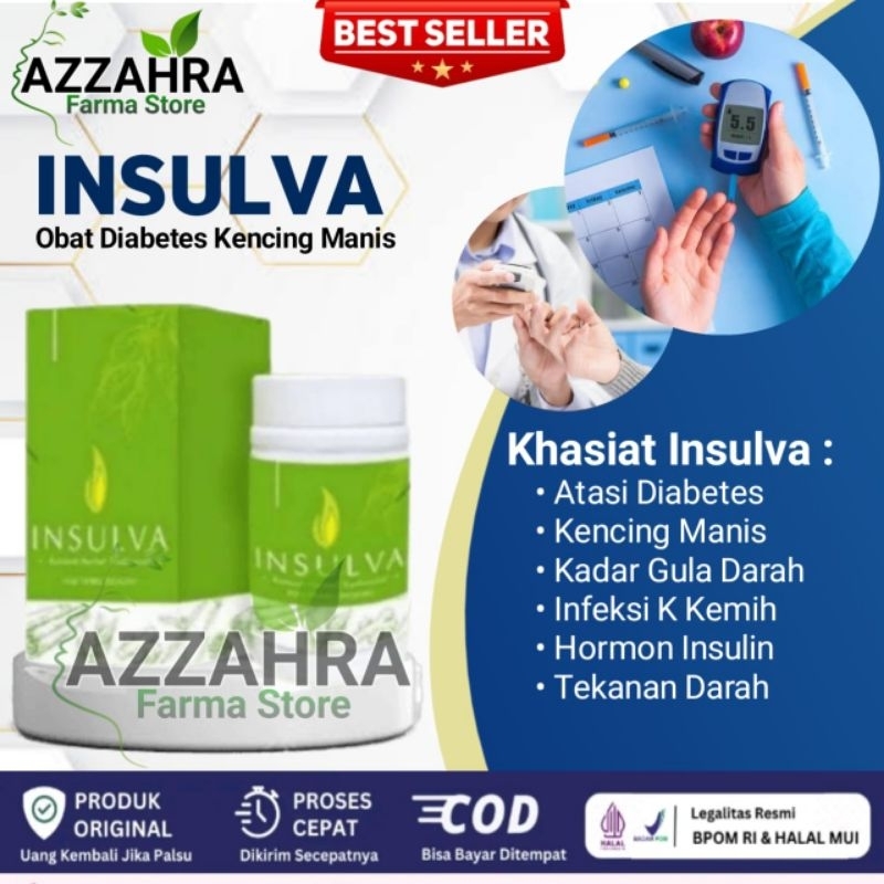 INSULVA Obat Diabetes Herbal Asli Original Resmi BPOM - INSULVA Obat Penurun Gula Darah kolesterol A