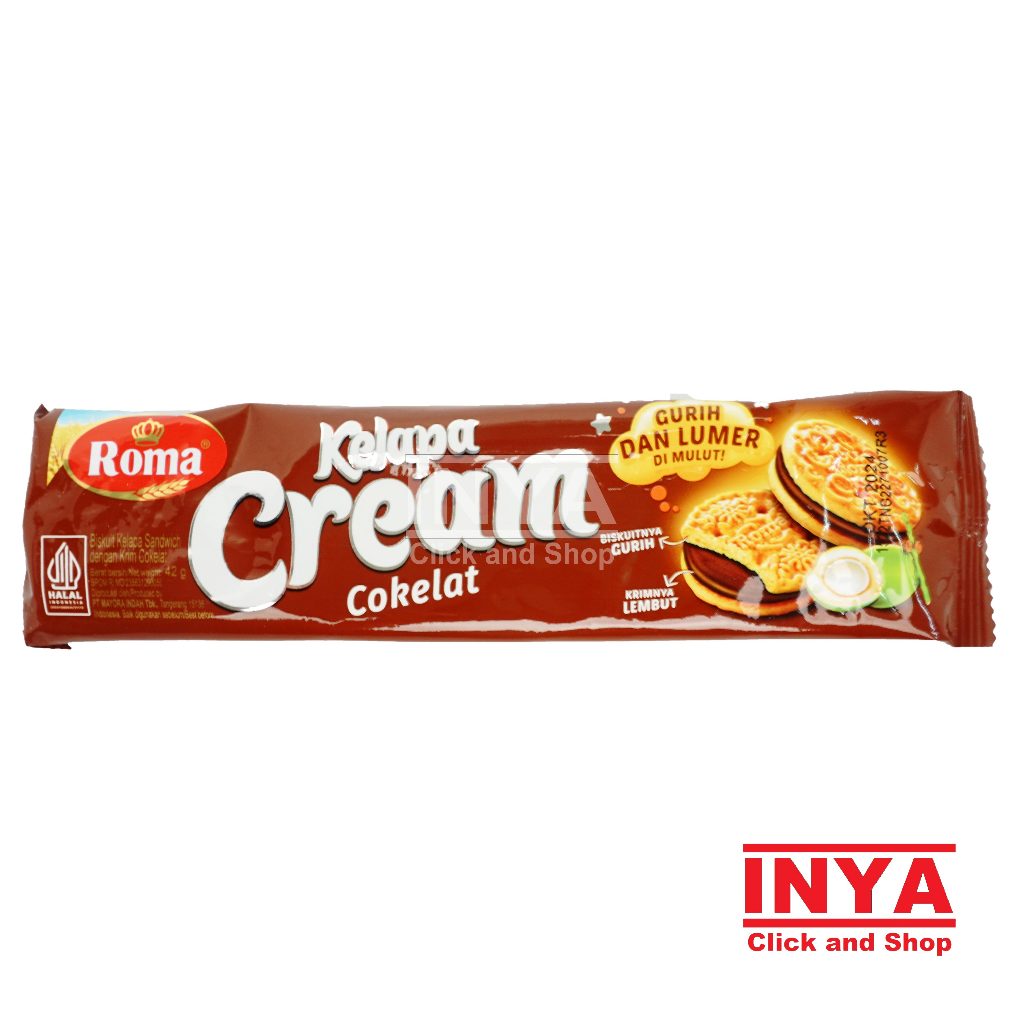 

Roma Kelapa Cream Cokelat 42gr Sachet - Biscuits