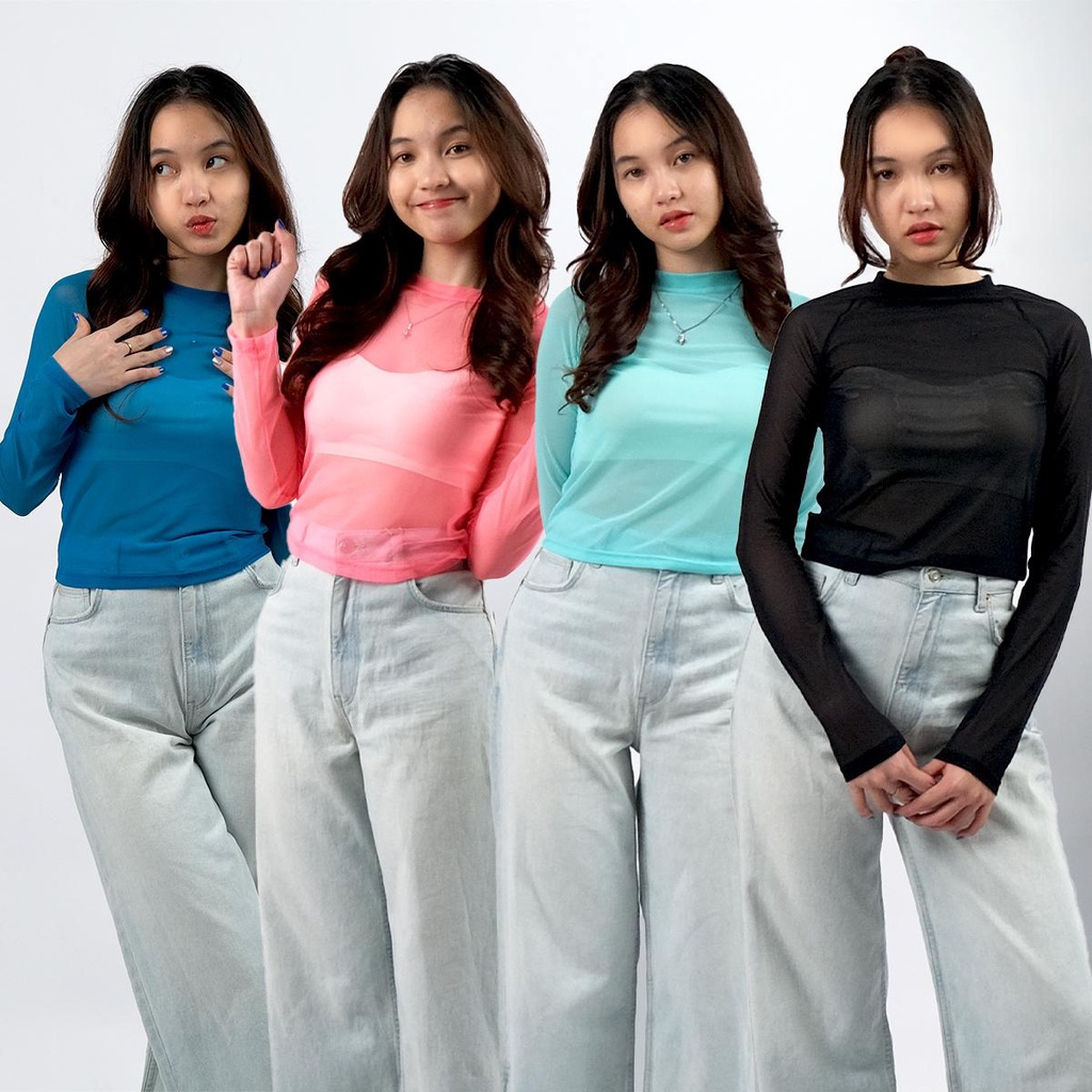 Manset Wanita - Muzca - Mesh Log Sleeves Crop