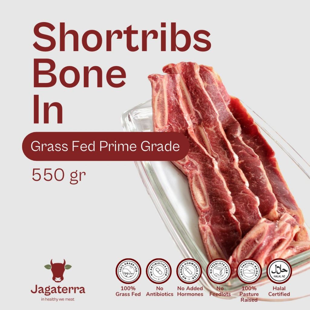 

Short Ribs Bone In Galbi Cut Premium Grass Fed 500gr