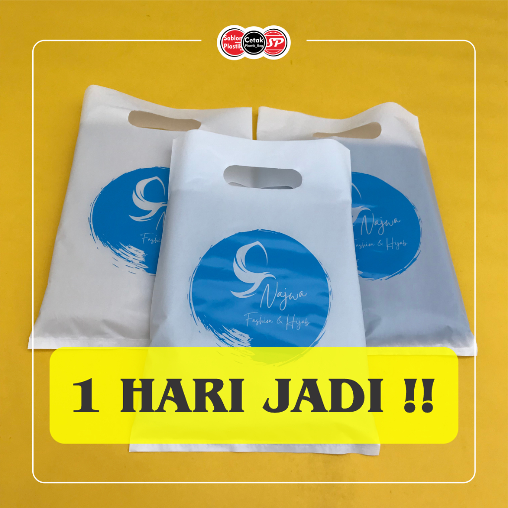 

Sablon Plastik Murah 20x28cm, FREE DESAIN - SEJATIPRINTING- HD PLONG