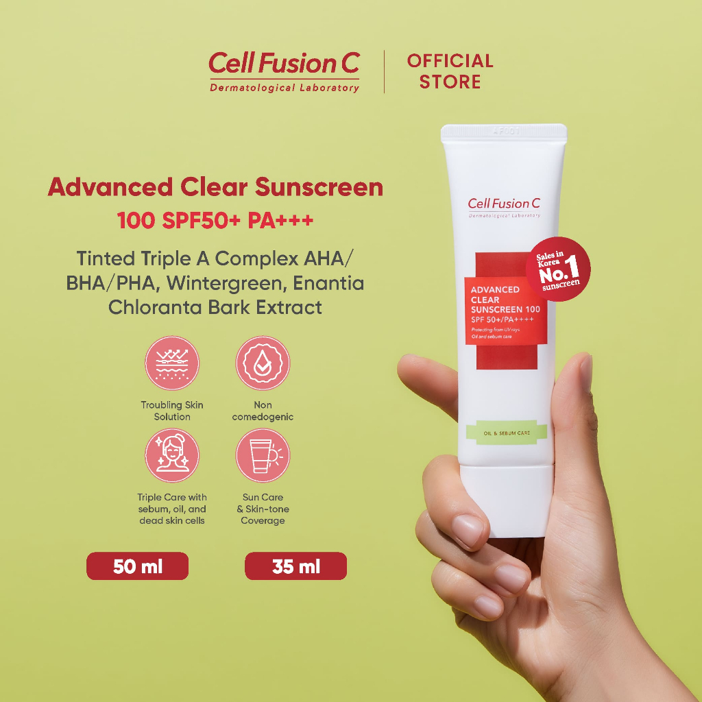 CELL FUSION C - Advanced Clear Sunscreen 100 SPF50+ PA++++ 50ml | CELL FUSION C