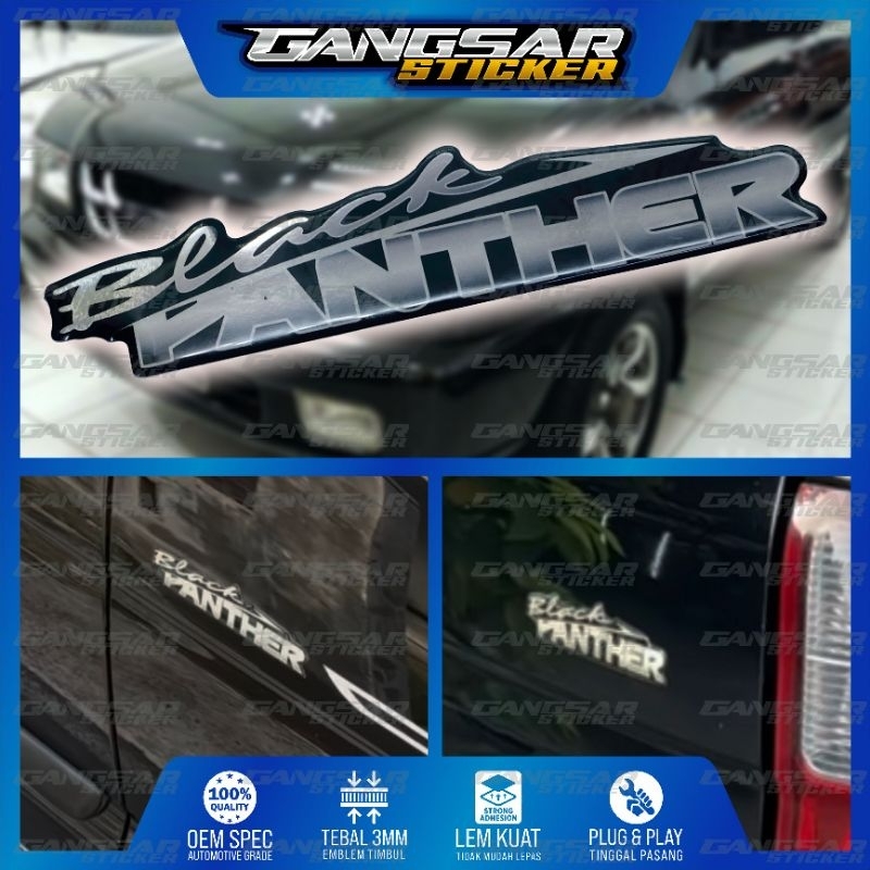 Emblem timbul isuzu black panther / emblem black panther / emblem isuzu panther limited edition