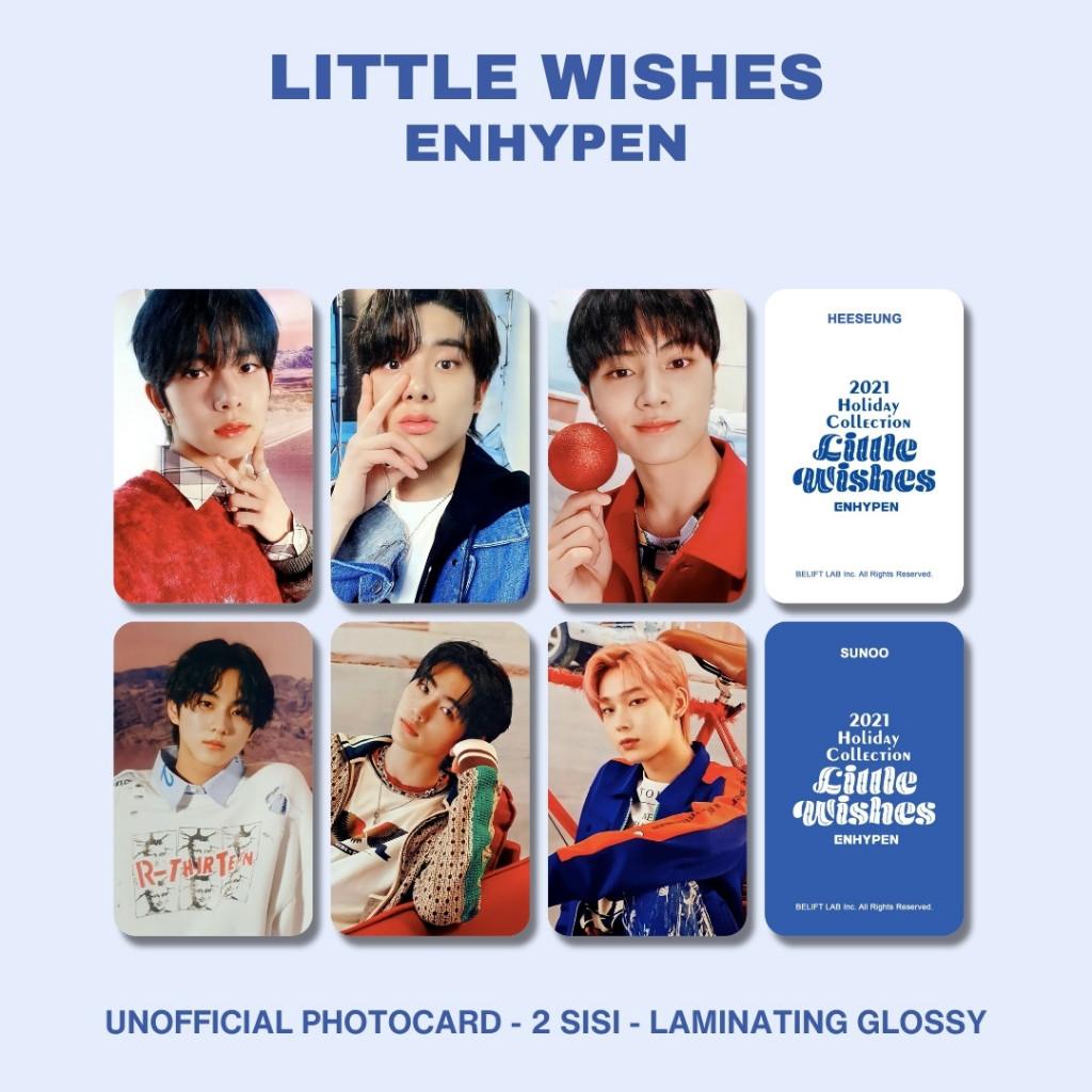 photocard enhypen little wishes holiday pc premium heeseung jake jay jungwon niki sunghoon sunoo