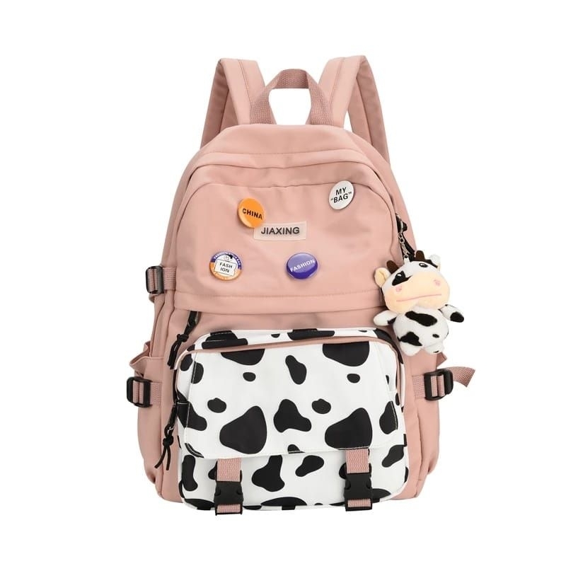 tas ransel anak sekolah sd smp tas motif sapi korea