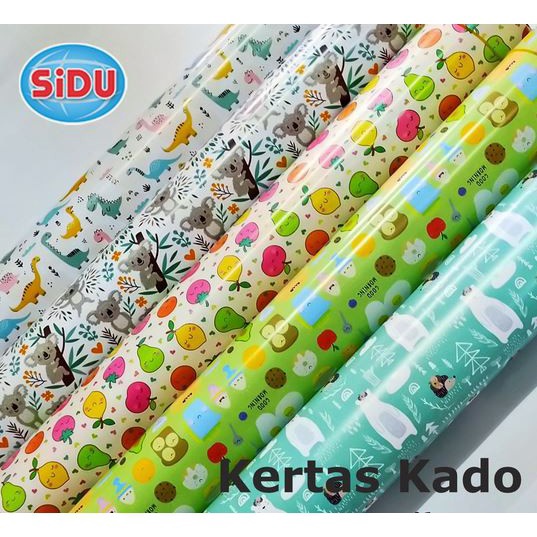 

Termurah Kertas Kado Glossy SIDU Motif Kartun 5 lembar