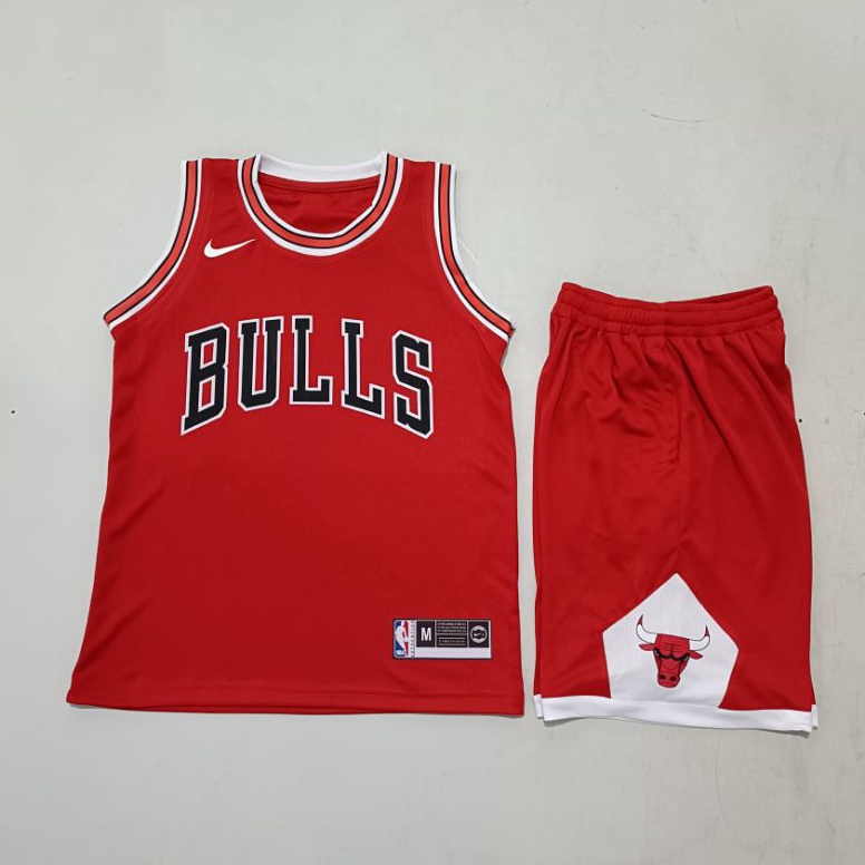 KODE T63Q Stelan Jersey basket anak  Baju Basket Nba Chicago Bulls Merah